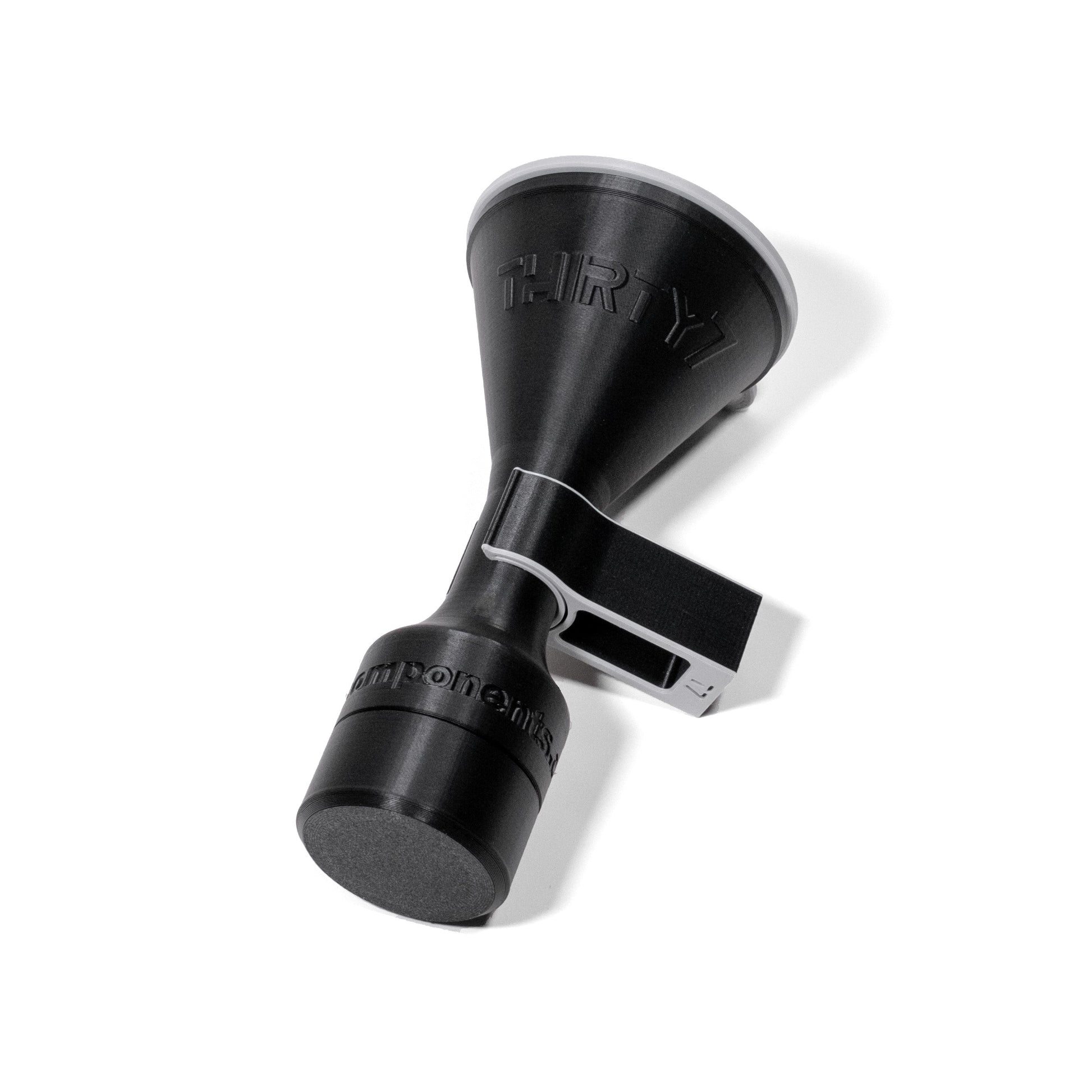 KTM 2 stroke funnel with holder on white background